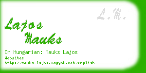 lajos mauks business card